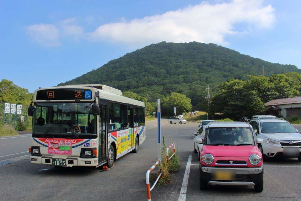 富士見温泉行きのバスに乗車