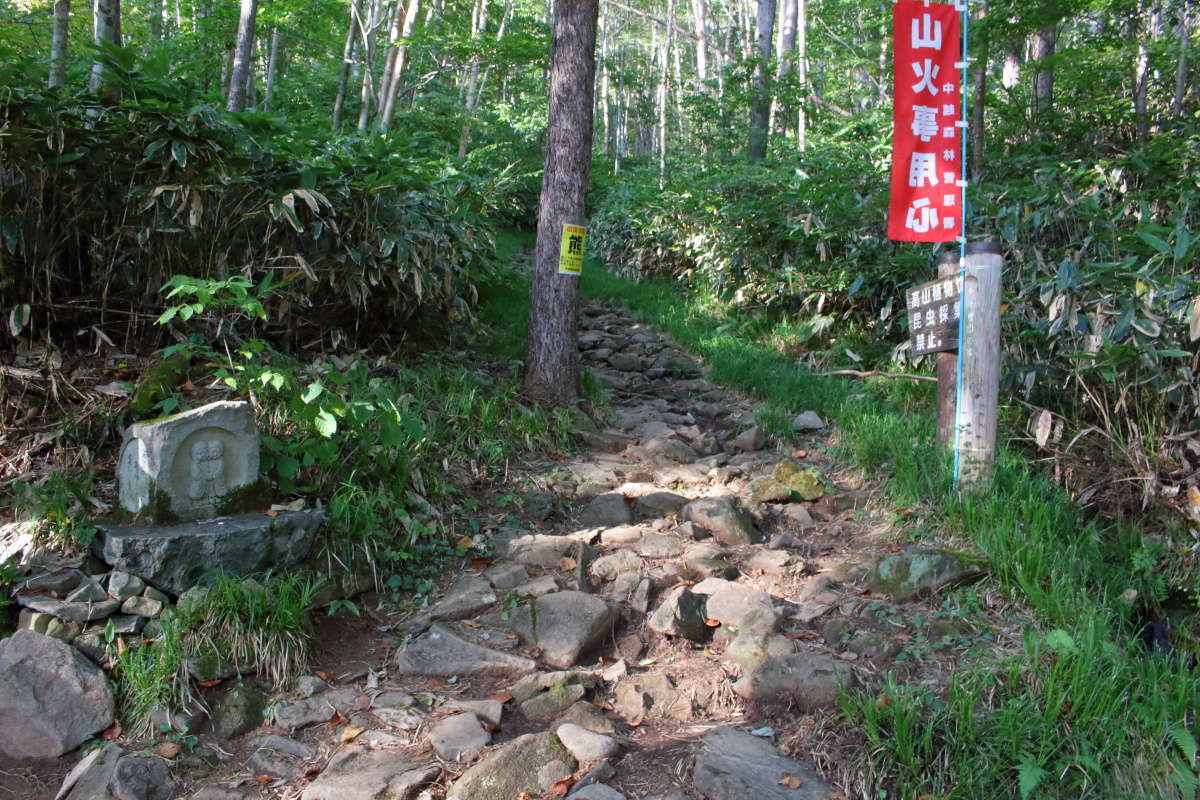 「平元新道」の登山道入口